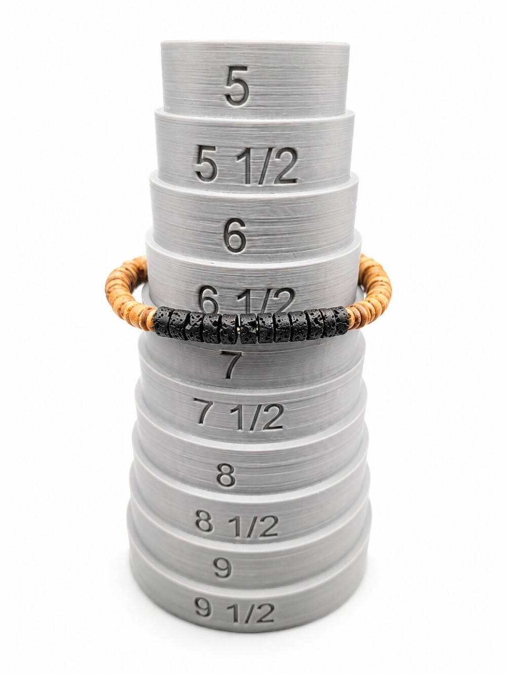Women's / Unisex 3pc Boho Surfer Bracelet Set | Heishi & Lava Rock | Small 6.5" - Picture 4 of 4